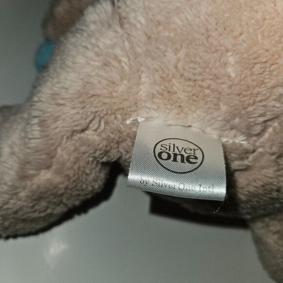 Silver One Pink-ish Winged Unicorn Plush 12" Stuffed Animal Toy Lovey Stars Blue - Picture 9 of 11